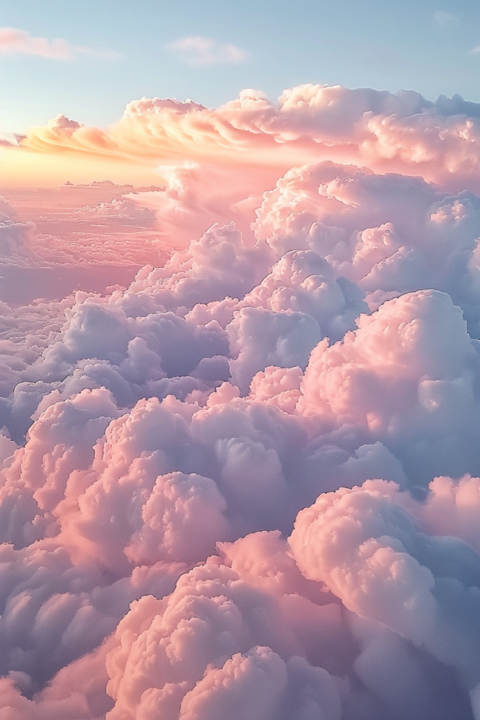 浩瀚云海晚霞美景摄影图