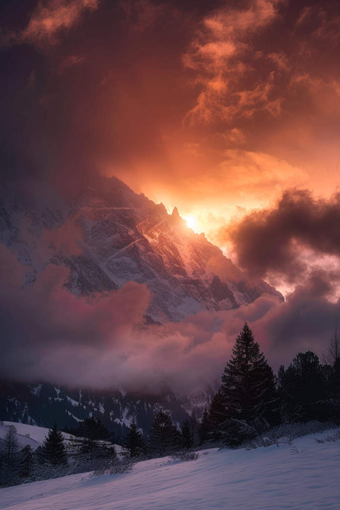 山海夕阳余晖风景摄影图