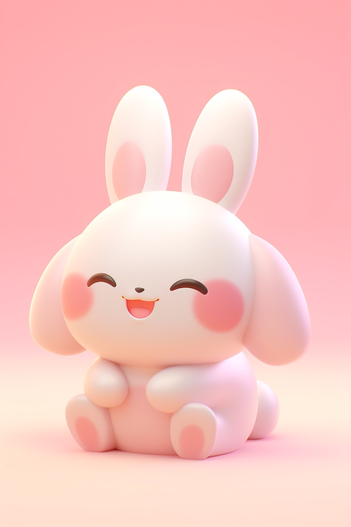 圆滚滚的小兔子模型