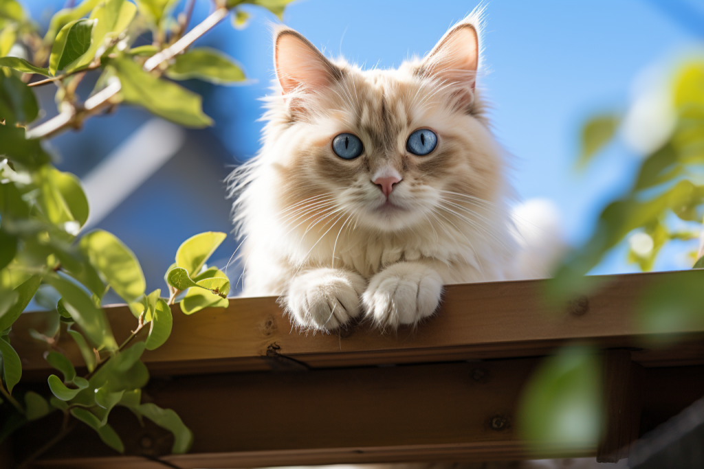 布偶猫随拍户外活动摄影图
