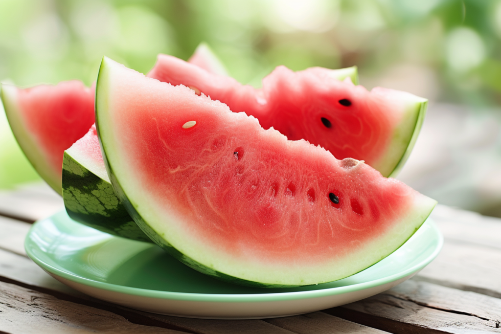 又甜又脆的新鲜西瓜