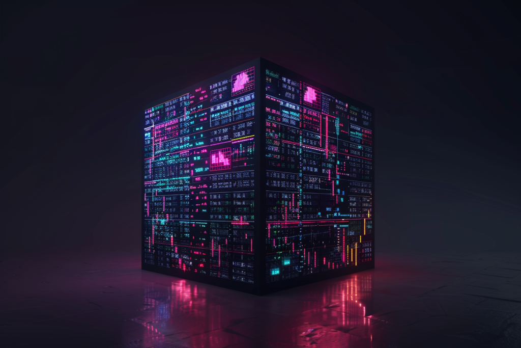高速运算魔方创意背景图