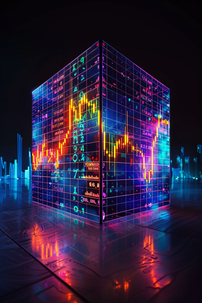高速运算魔方创意背景图