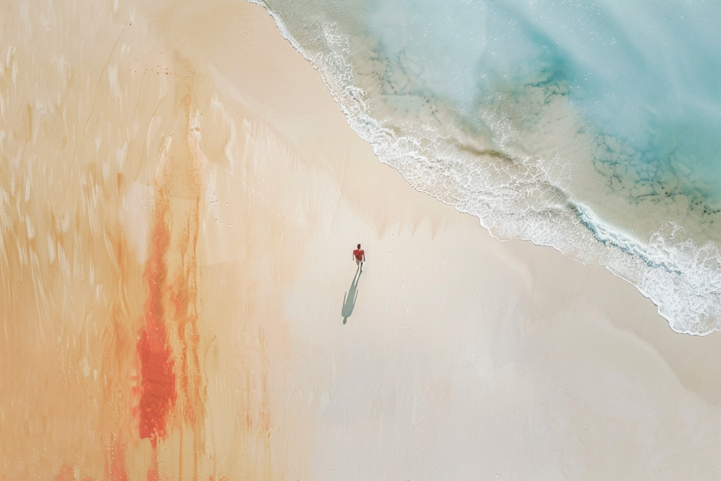 碧海海滩创意摄影图片