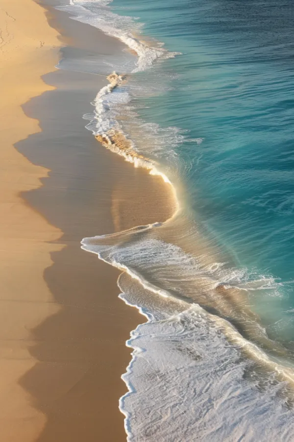 浪花沙滩高清摄影图