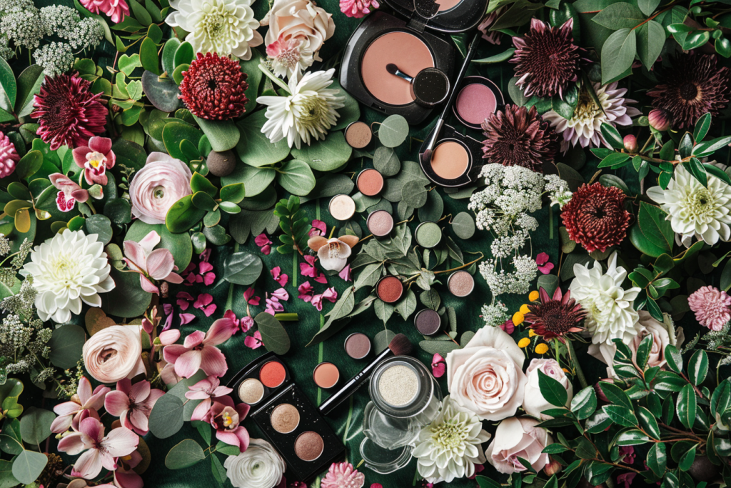 时尚化妆产品展示