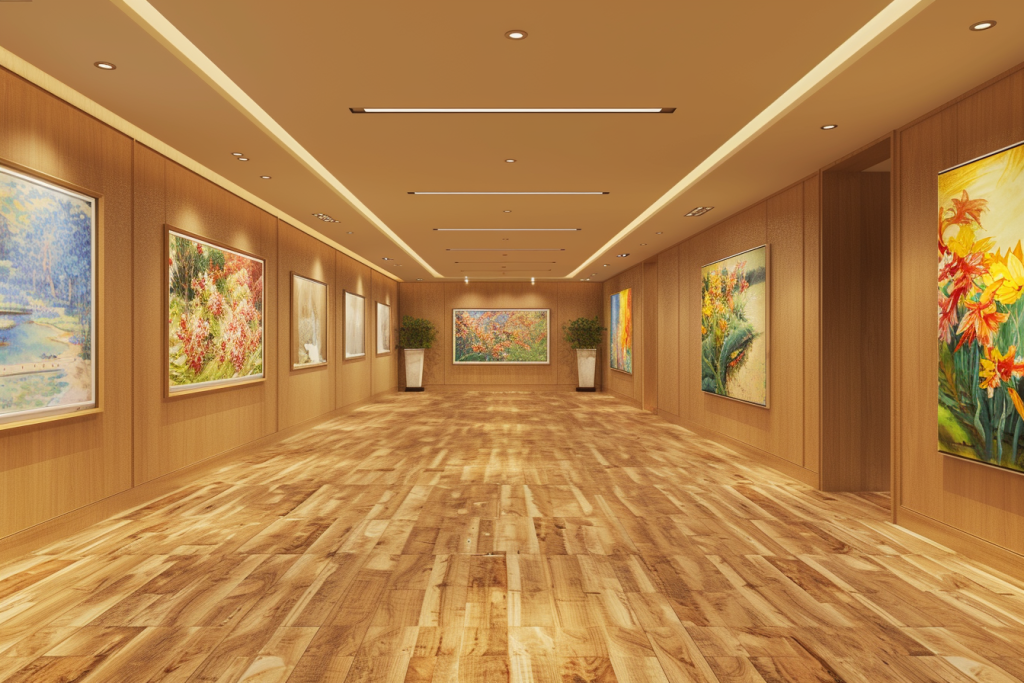 艺术馆展厅装潢摄影图