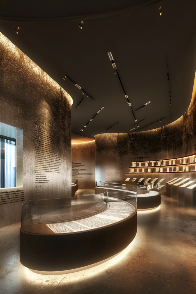 博物馆展馆聚光摄影图