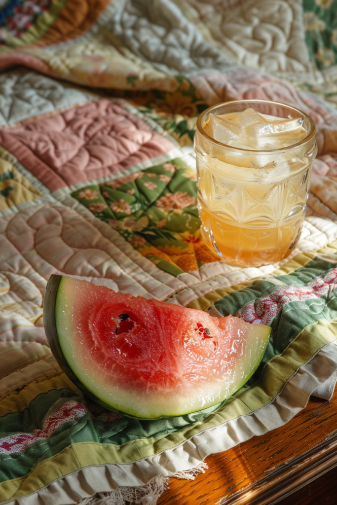 夏季多汁西瓜冰饮
