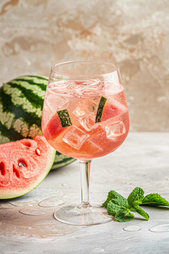 多汁西瓜冰饮摄影图