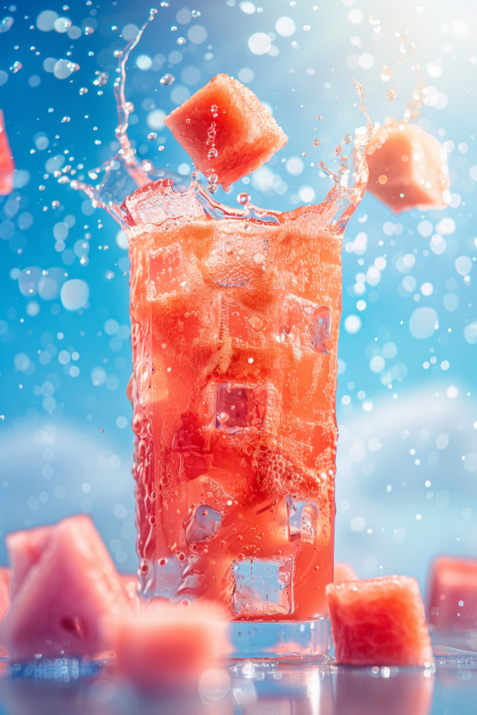 多汁西瓜冷饮摄影图