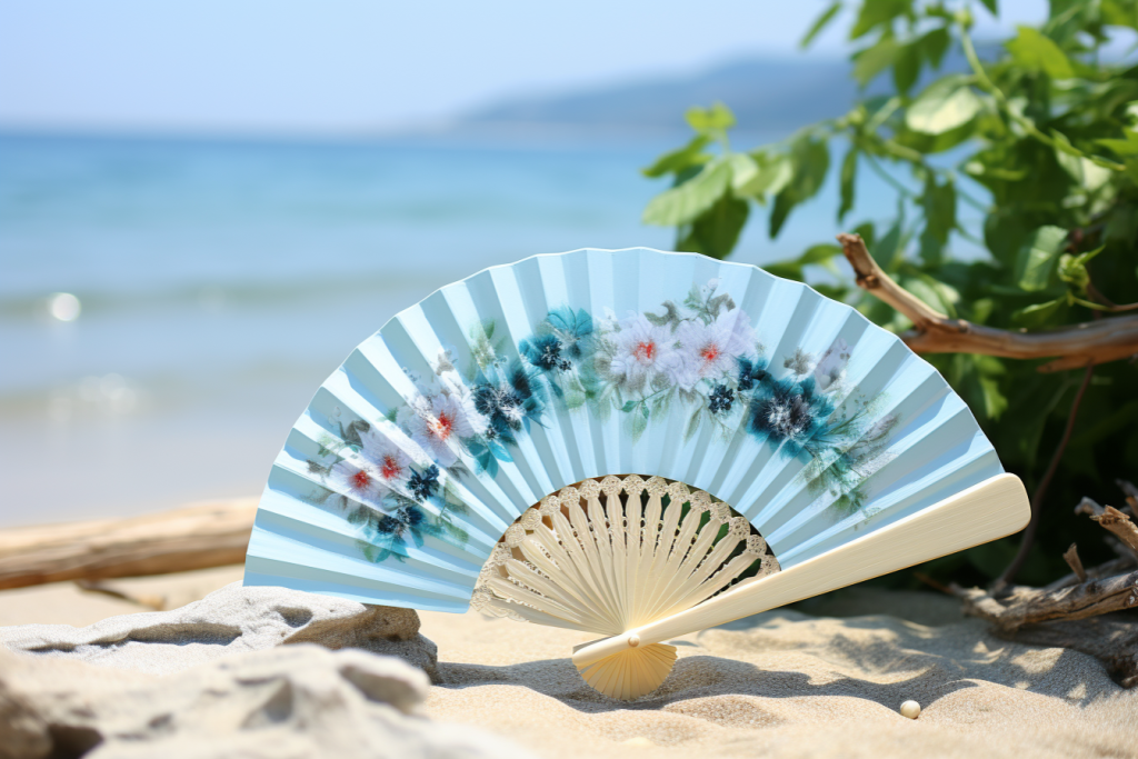 中式折扇夏至作品底图
