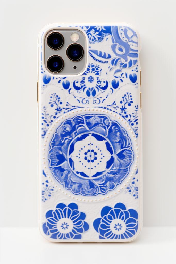 青花瓷图案手机壳样壳