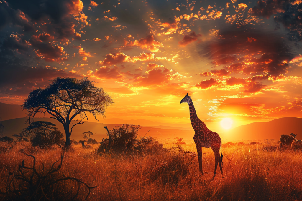 非洲原始草原上的野生动物