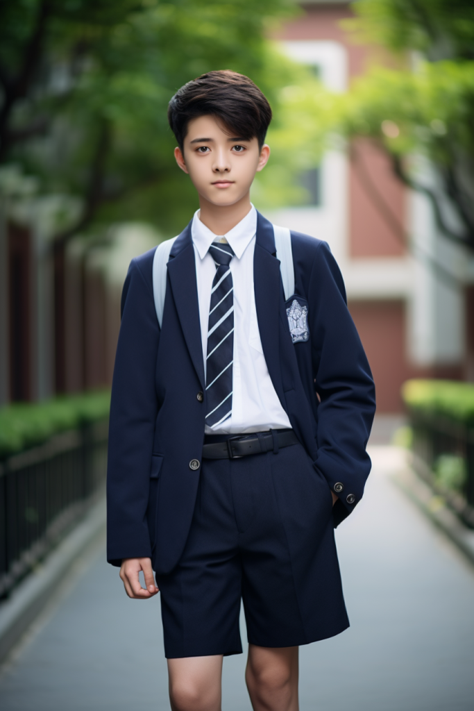 青春洋溢的学院风阳光男学生