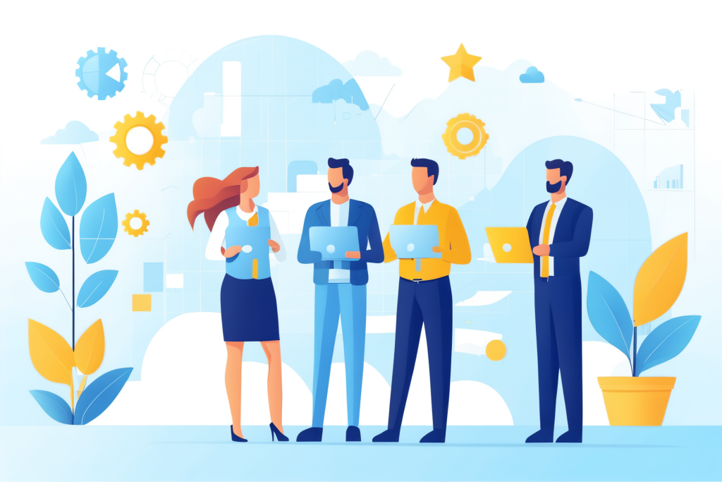 职场场景人物形象插画