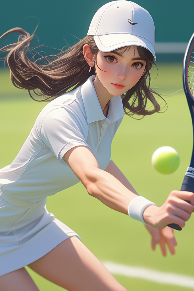 户外网球运动插画人物形象