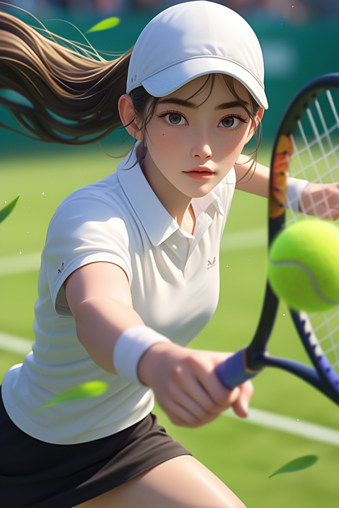 网球训练插画人物形象