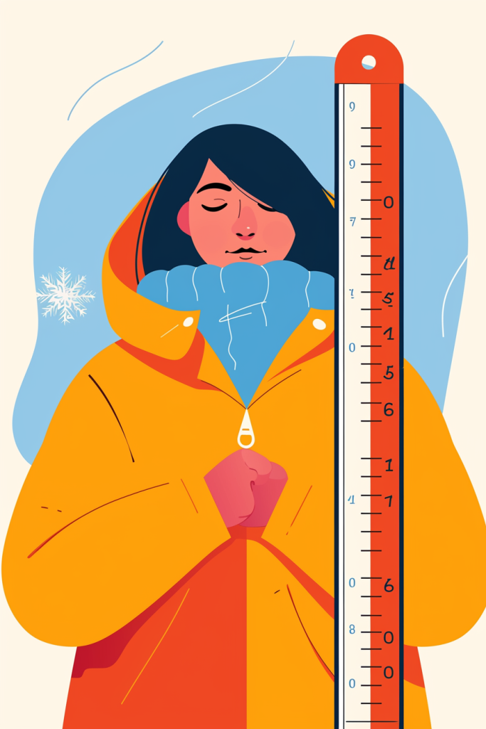 多地低温人物插画绘画