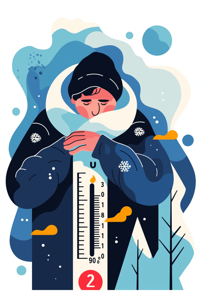 实测降温插画人物形象
