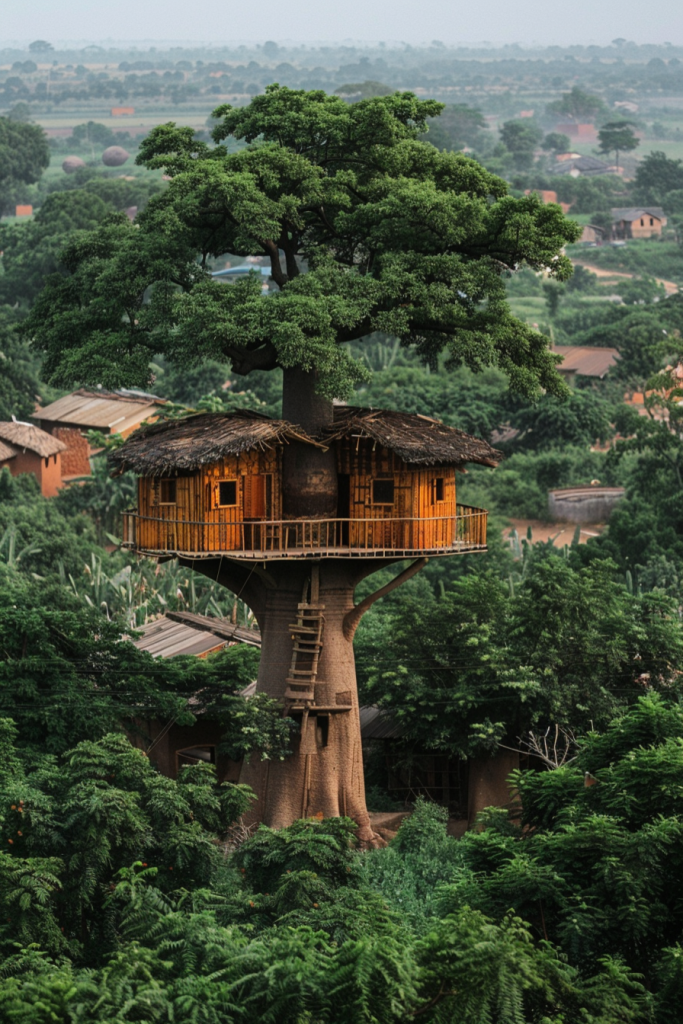 山林间的舒适树屋