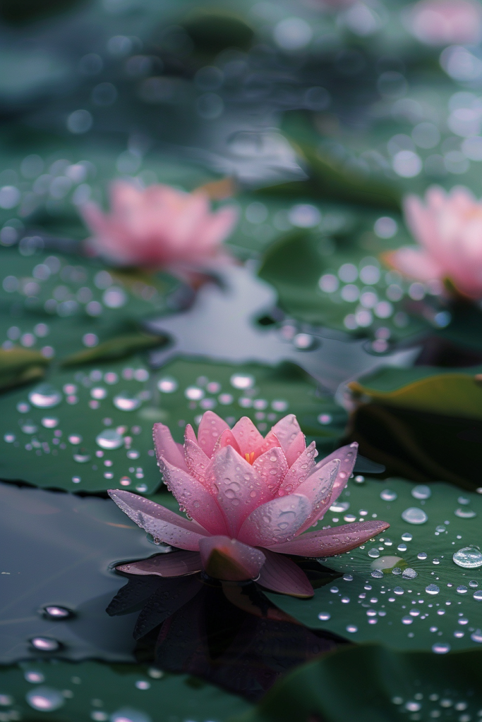 莲花场景二十四大暑节气摄影图