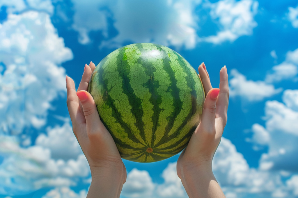 美都西瓜立夏节气摄影图