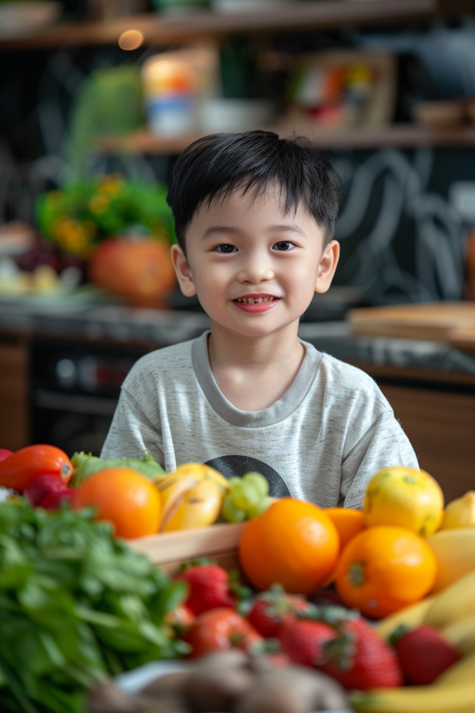 儿童平衡膳食人物摄影图
