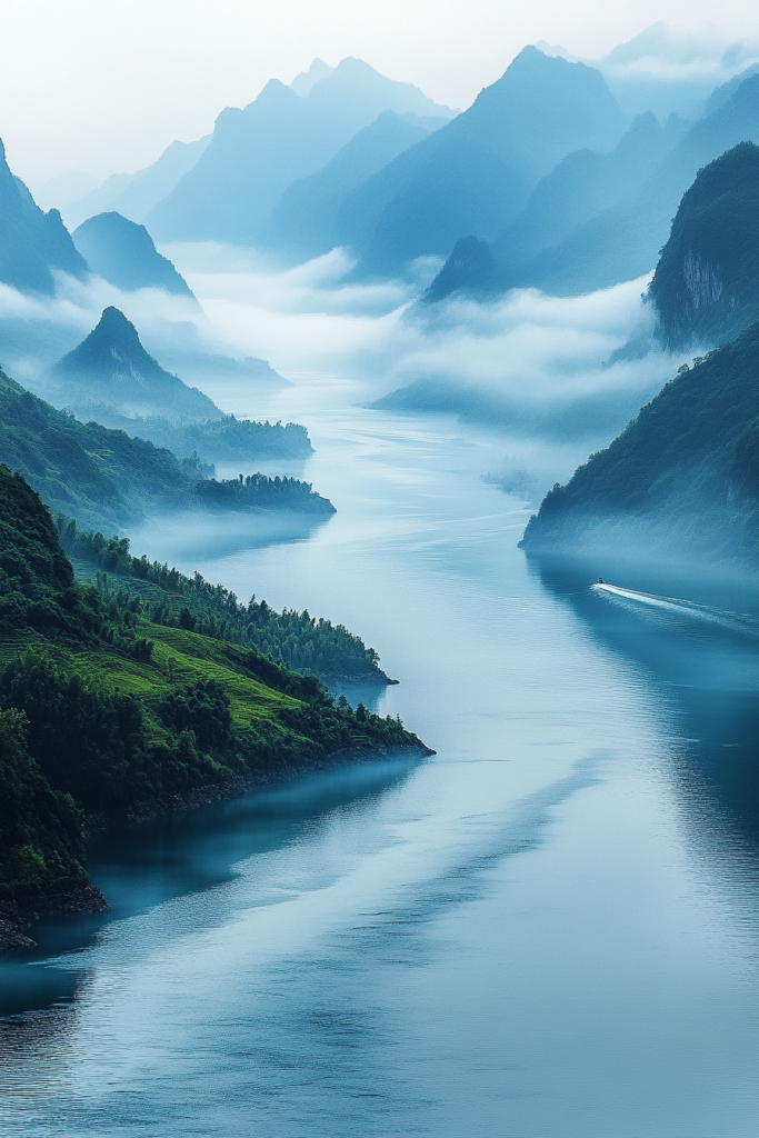 水库水质风景摄影图