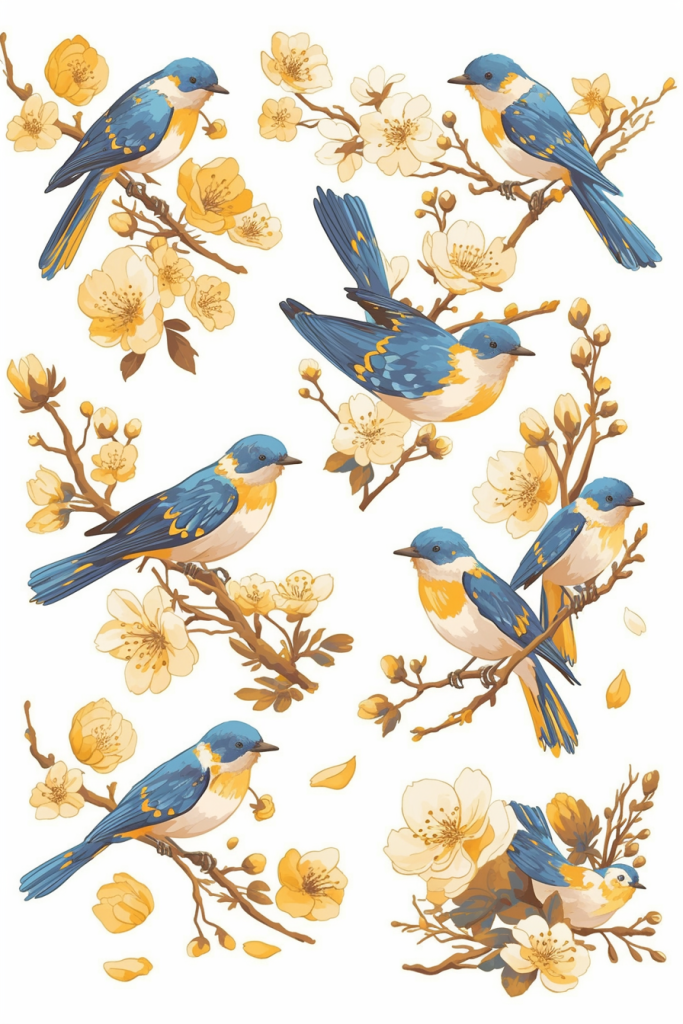 趣味花鸟画绘画元素