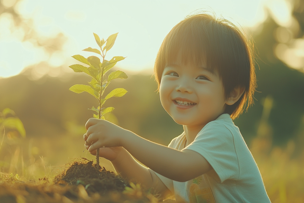 植树公益活动人物摄影图