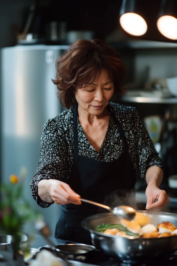 在家做饭家庭人物摄影