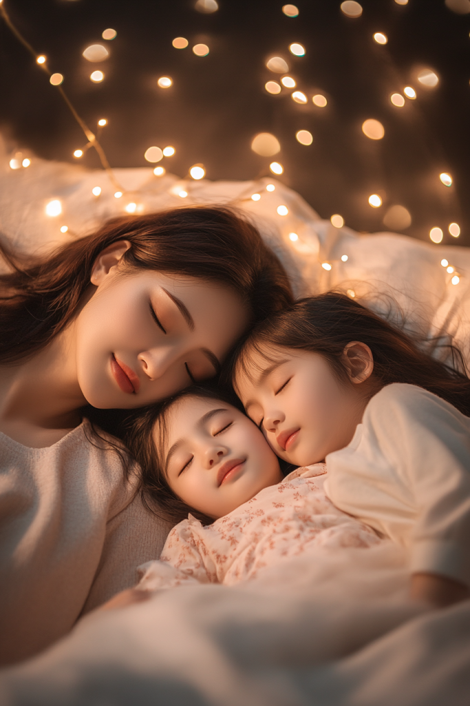 母女有效睡眠人物摄影