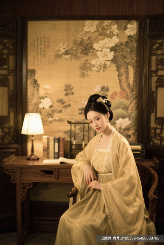汉服美女古装古典造型女生人像图片png下载_编号810538945480888788-设图网
