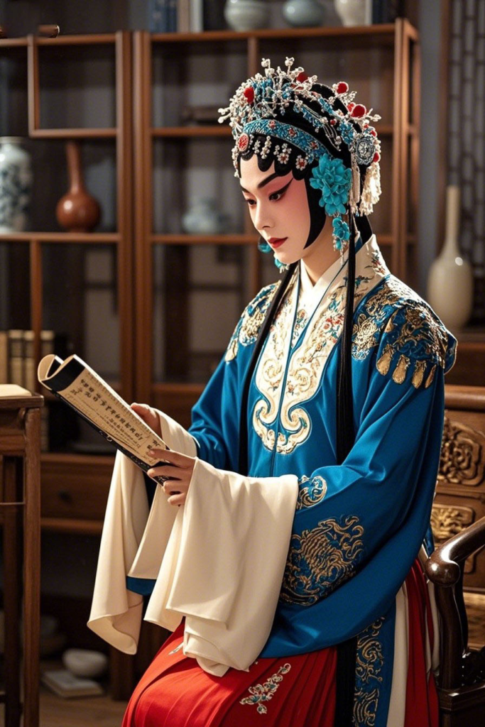 京剧表演女角人物摄影图