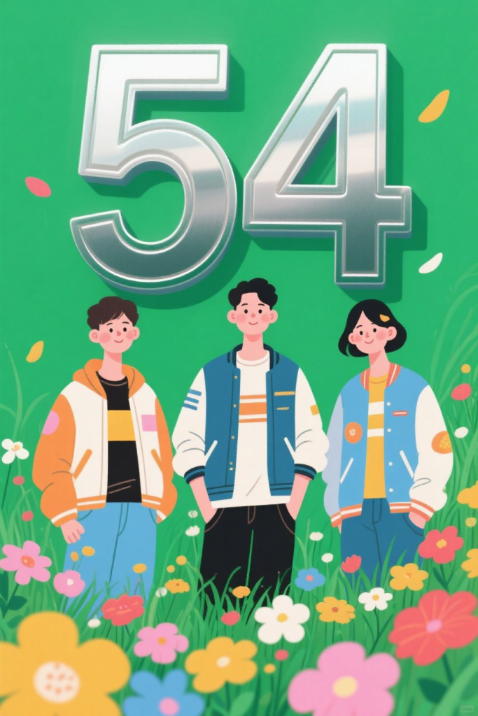 五四青年节立体创意艺术字背景图