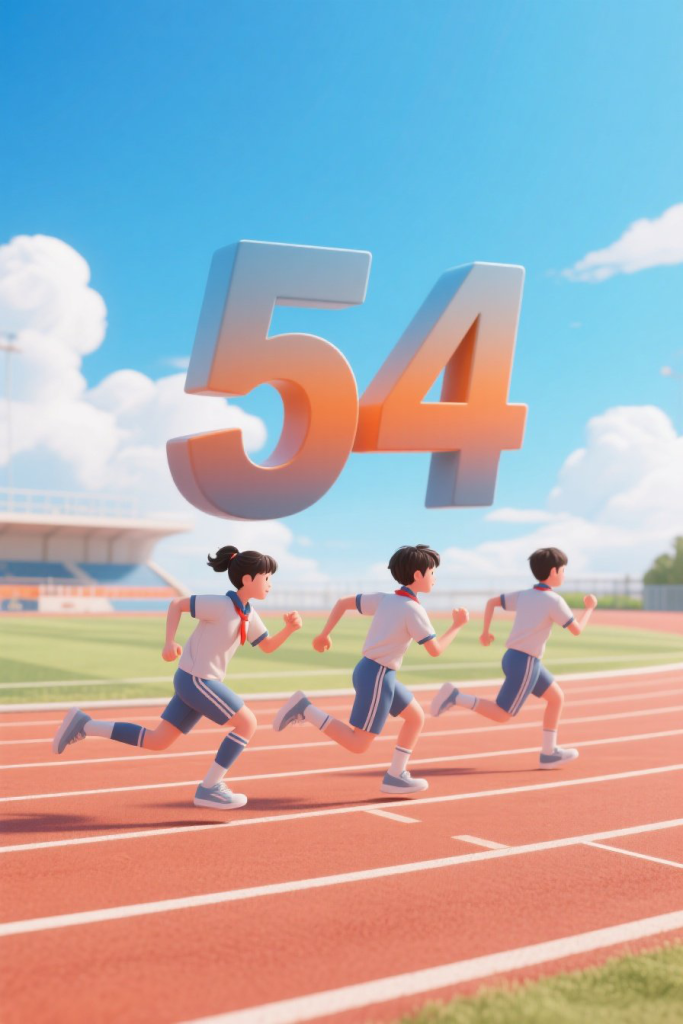 五四青年节立体标题字体设计背景图