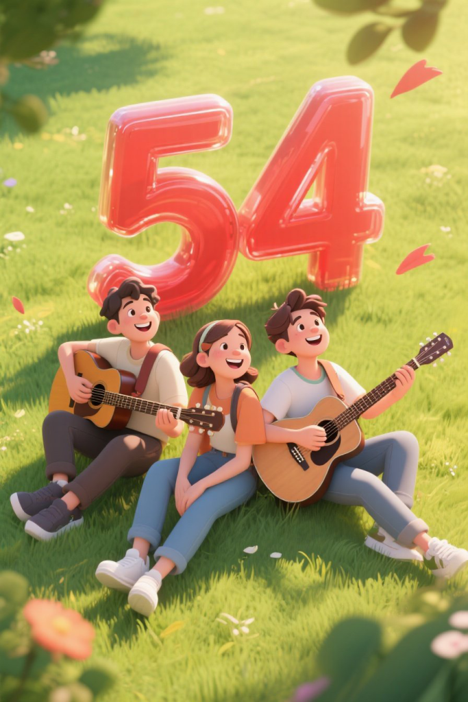 五四青年节立体美术字体背景图