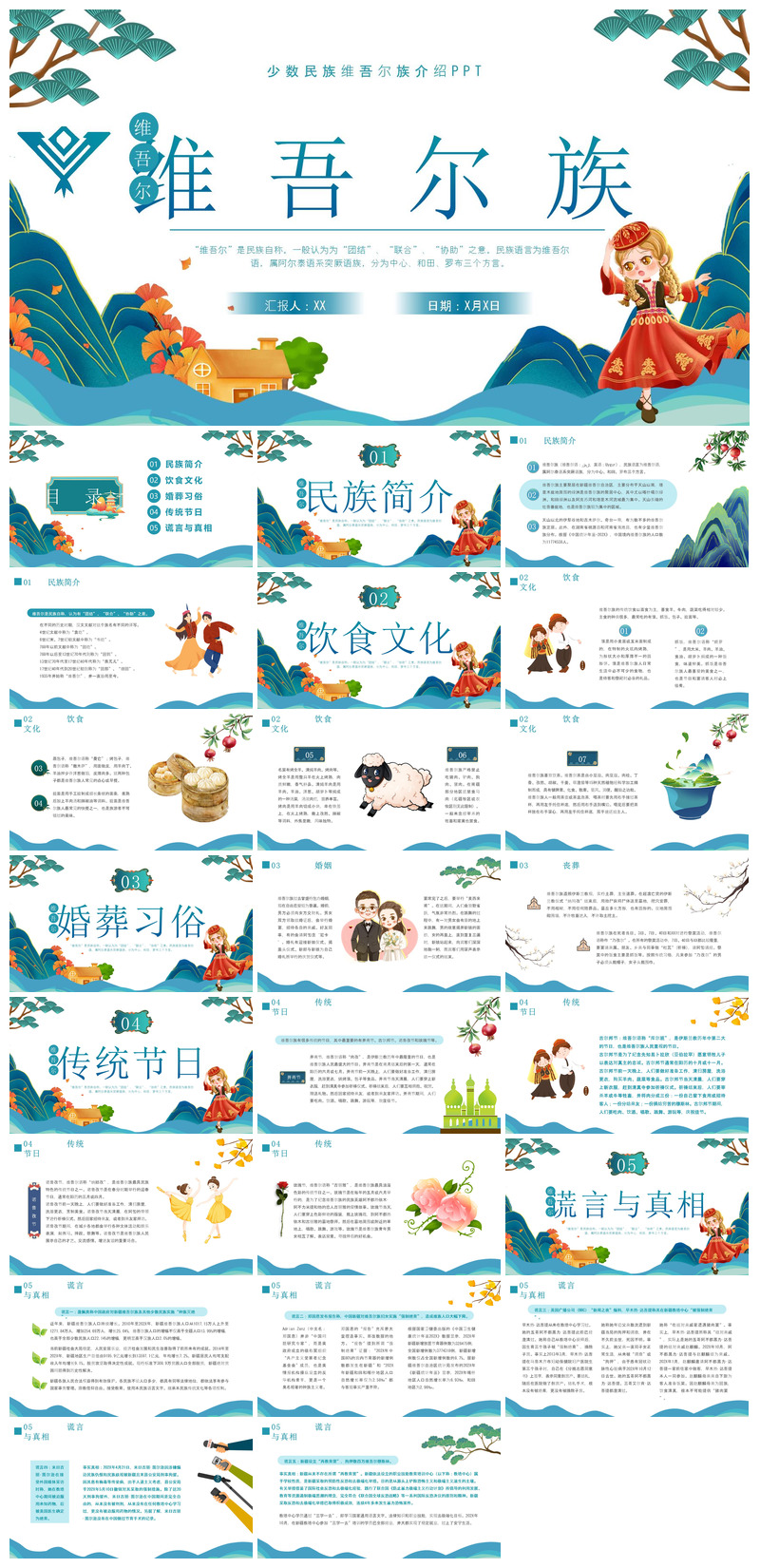 维吾尔族少数民族文化介绍课件PPT