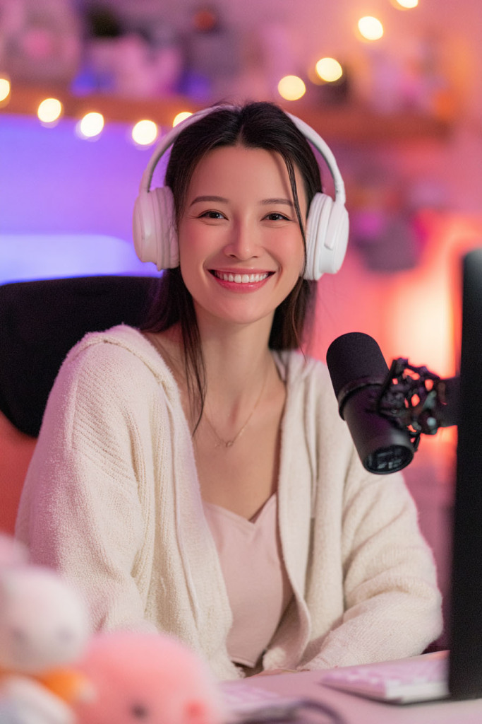 电台主播职业人物肖像