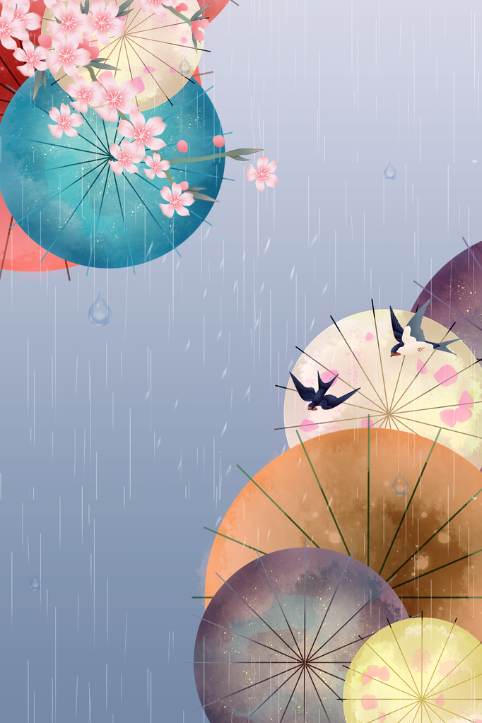 春季春天小燕子元素背景素材