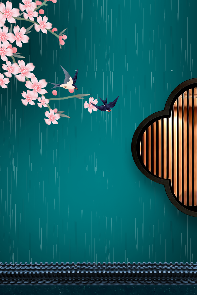 春季春天小燕子元素背景素材