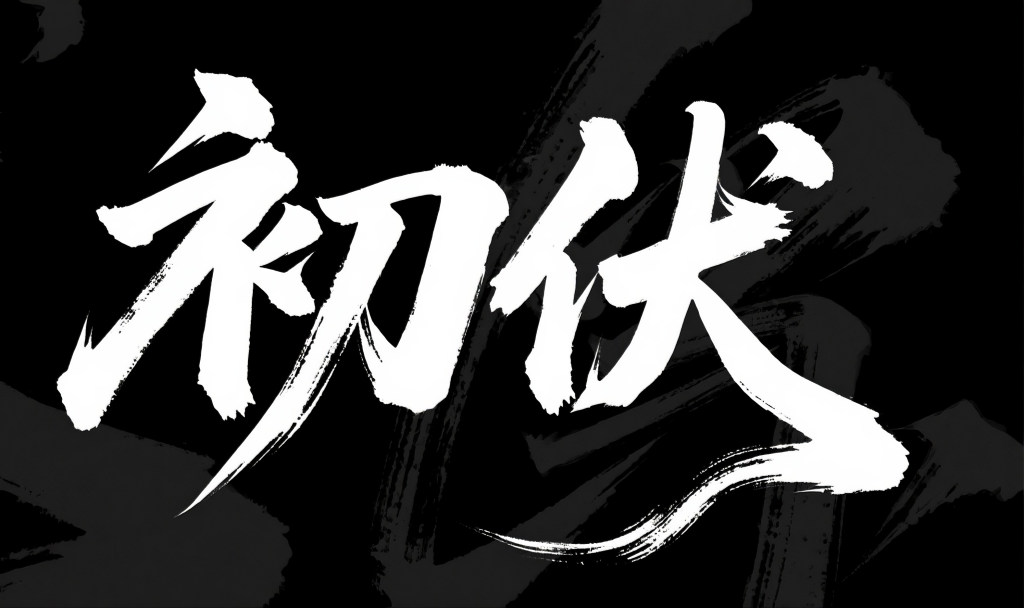 初伏字体设计简约元素