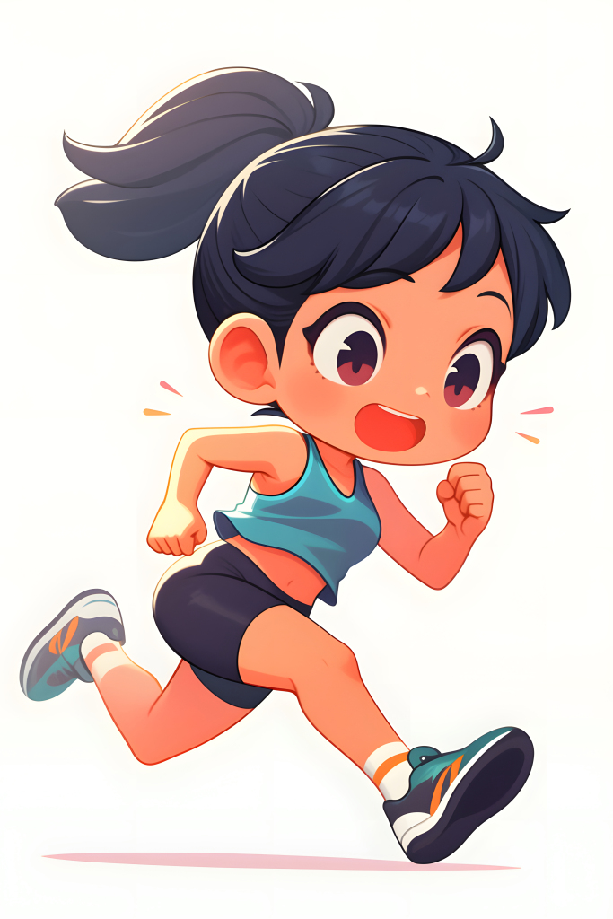 跑步运动人物插画