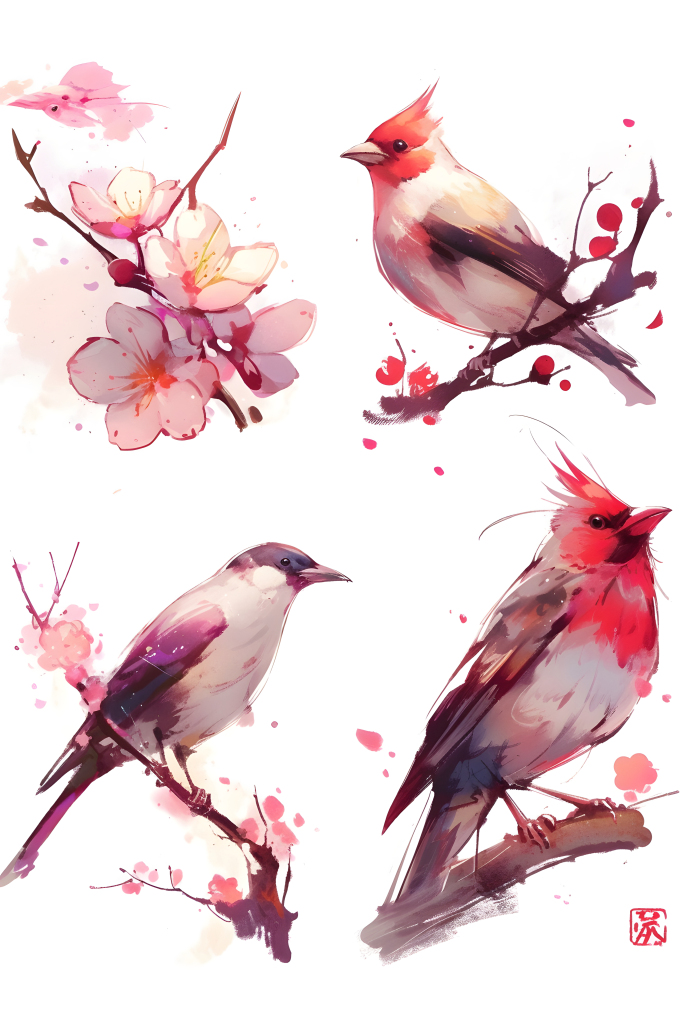 写意花鸟画绘画素材