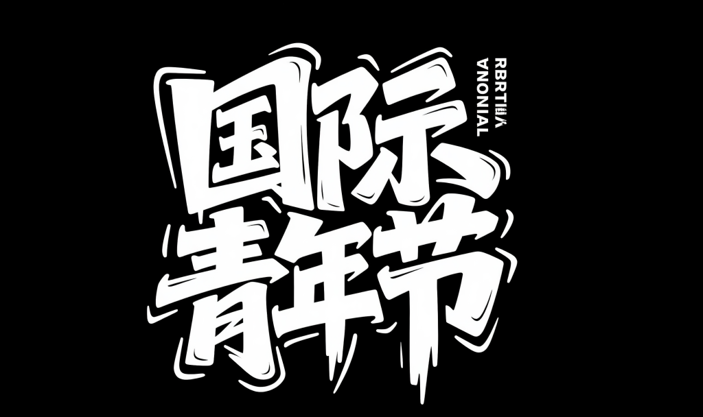 国际青年节文字设计