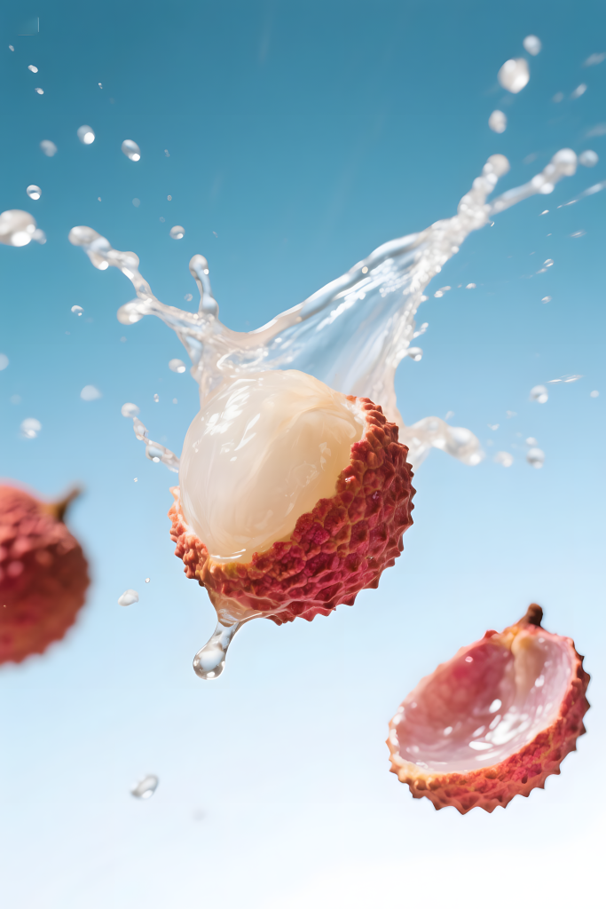 多汁荔枝水果摄影图