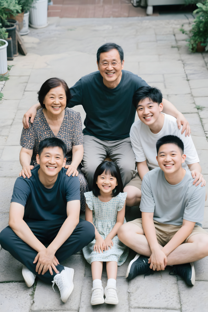 全家福样片摄影图片