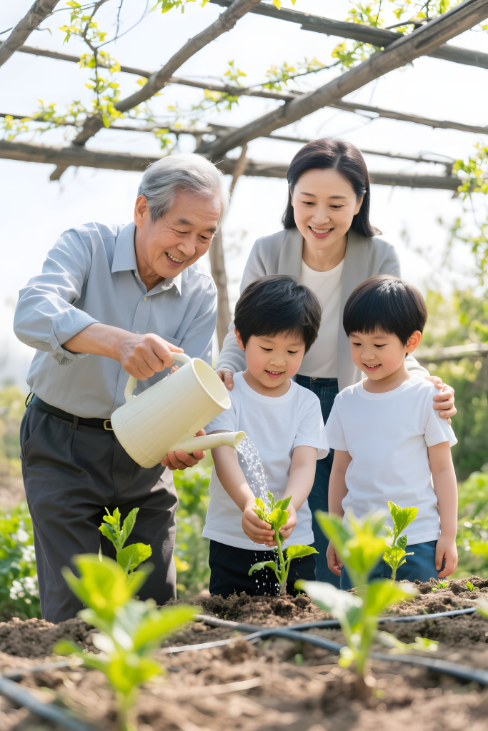 创意亲子全家福合影
