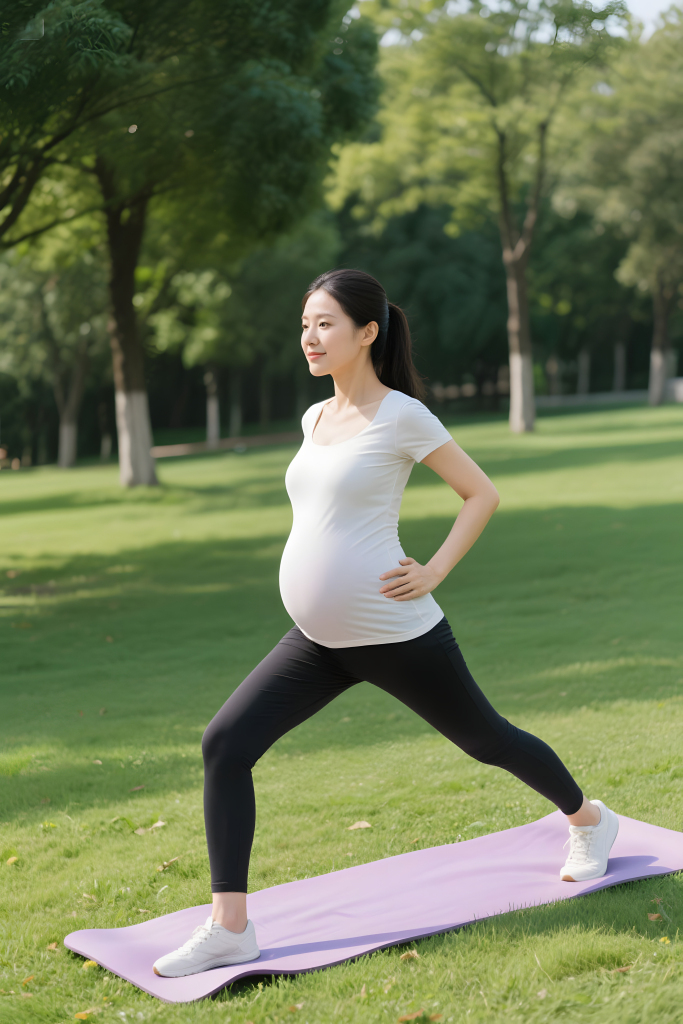 孕妈妈健身操人物摄影